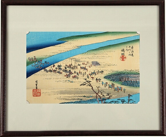 楽天市場】川瀬 巴水「近江堅田」 小さな浮世絵(渡邊木版美術画