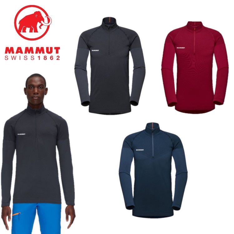 ▲MAMMUT EIGER EX 吸汗速乾 ハーフジップシャツ Moench Advanced Half Zip LS MEN'S ブラック アジアL ほぼ未使用!!!▲ Mammut Moench Advanced Half Zip Long Sleeve T-Shirt | Trekkinn