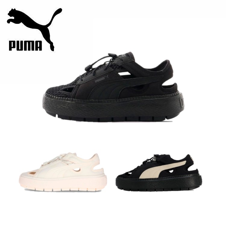 海外限定！フェイエンス 95 ラフィア プラットフォーム ミュール FAYENCE SANDAL | パール付き Black スムースレザー・フラット