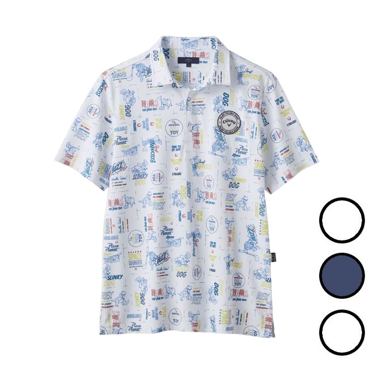 新品　CALLAWAY × Disney PIXAR コラボ半袖モックネックLL キャロウェイ（CALLAWAY）（メンズ）ゴルフウェア 半袖 モック
