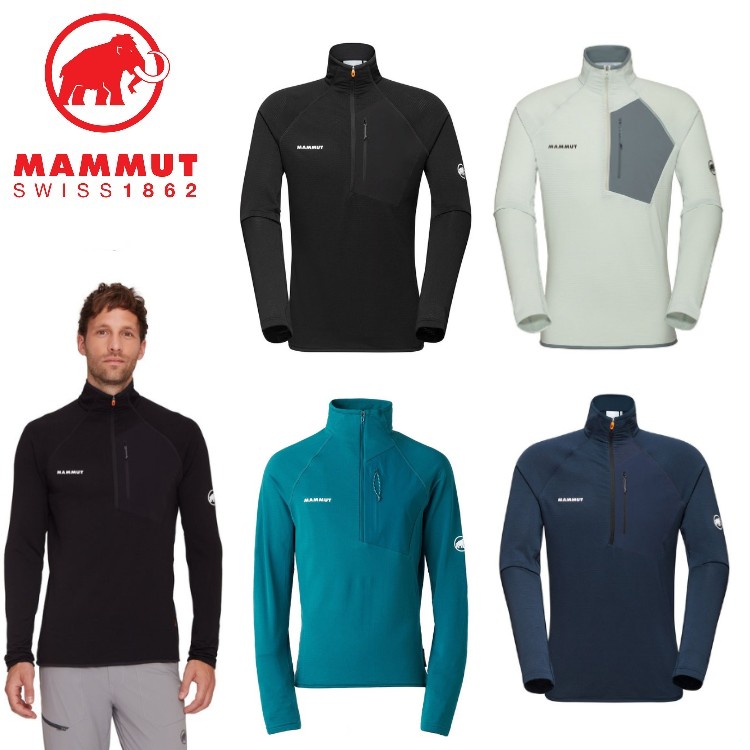 マムート メンズ トリフト ハーフジップ ロングスリーブ 長袖 Trift Half Zip Longsleeve アウトドアウェア トップス 登山 トレッキング ブラック 黒 ネイビー 送料無料 Mammut 1016-01050 compass1763434014.jpg