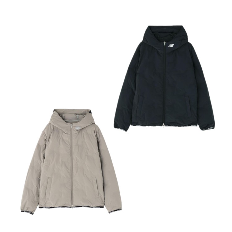 ニューバランスゴルフ 撥水 ダブルジップ パーカー ホワイト ブラック サイズ5 ニューバランスゴルフ ダブルジップ パーカー ネイビー×ホワイト