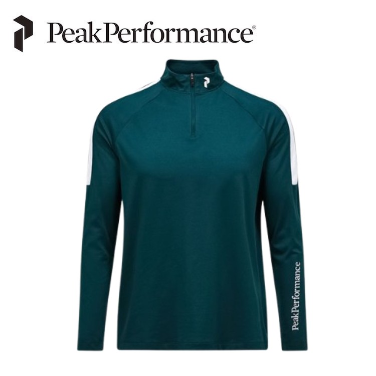 【全品ポイントUP中】 ピークパフォーマンス PeakPerformance メンズ M Half Zip Baselayer-PONDEROSA PINE-WHIT G79746080 伸縮性 軽量 吸湿速乾｜トランスレーション 店
