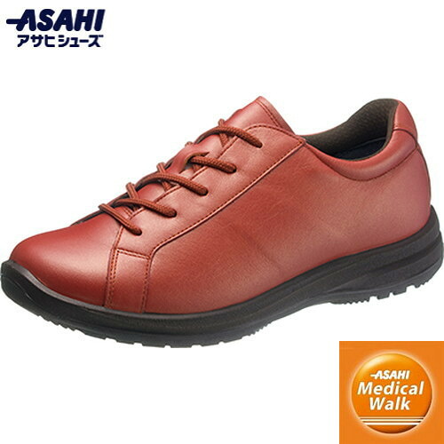 ■貨物輸送無料■【ASAHI SHOES】アサヒシューズ KV30003 医学的ウォークWK L001 オレンジメタリック[心地好いシューズ/成人女性靴/スニーカー/内側ジッパー付/生まれながらなめし革/町青少年/デイリー青少年/ウォーキング]【RCP】