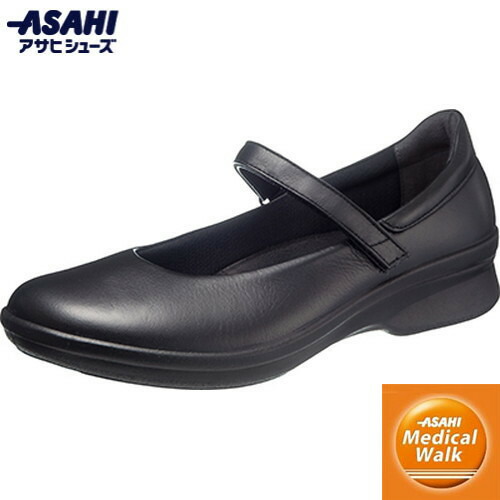 ■送料無料■【ASAHI SHOES】アサヒシューズ KV30091 柔らかレザー メディカルウォークCC L013 ブラック[カジュアルシューズ/婦人靴/ストラップ/フォーマル/カジュアル/デイリーユース/タウンユース]【RCP】｜トランスポーツ