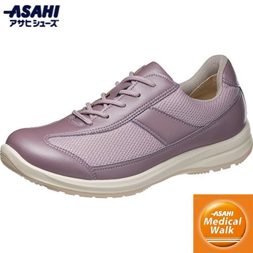 ■貨物輸送無料■【ASAHI SHOES】アサヒシューズ KV30134 止ん事無い通気性 医学的ウォーク WK L030 ラベンダー[スニーカー/お上さん靴/運動すること靴/内側チャック付き添い人/心地よい/デイリー若い衆/町若い衆/運動競技/ウォーキング/小股走り]【RCP】
