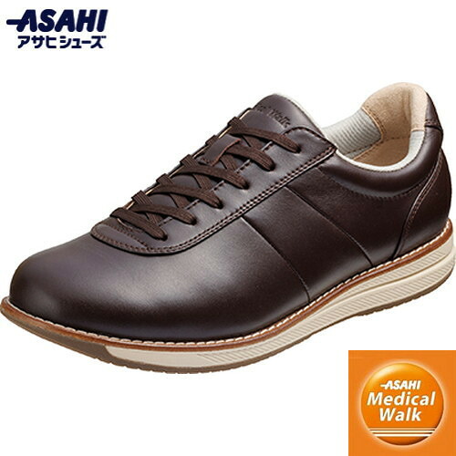 ■貨物輸送無料■【ASAHI SHOES】アサヒシューズ KV78531 ジッパー付 医学的ウォークWK L037 うす暗い赤銅色[スニーカー/成人女性靴/運動すること靴/なめし革スニーカー印字機/内側ジッパー付き添い人/心地好い/町青少年/ウォーキング/小股走り]【RCP】