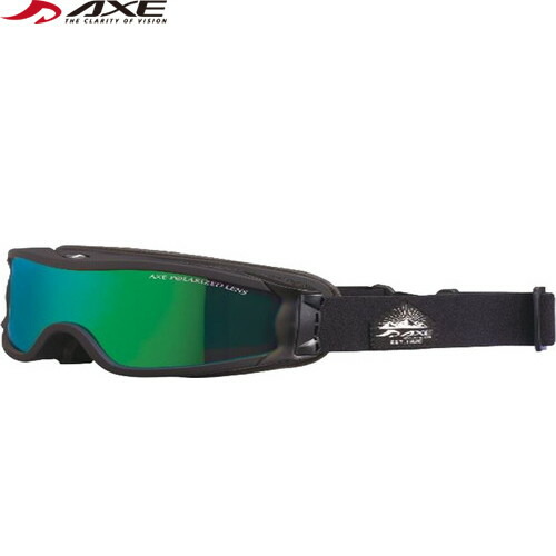 ■送料無料■【AXE】アックス OMW785P-GR スノーゴーグル[マットブラック/GRN][スノーゴーグル/スキー/スノーボード/スノボ/ウィンタースポーツ/偏光ダブルレンズ]【RCP】｜トランスポーツ