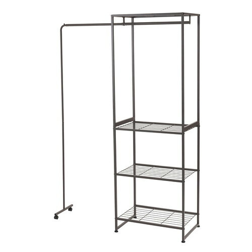 ■送料無料■★メーカー直送品●東谷●AZUMAYA MIP-66DGY ハンガーラック【ダークグレー】[スチールラック/ハンガー付き/伸縮/アジャスター付き/キャスター付/ストッパー付/収納]【RCP】｜トランスポーツ