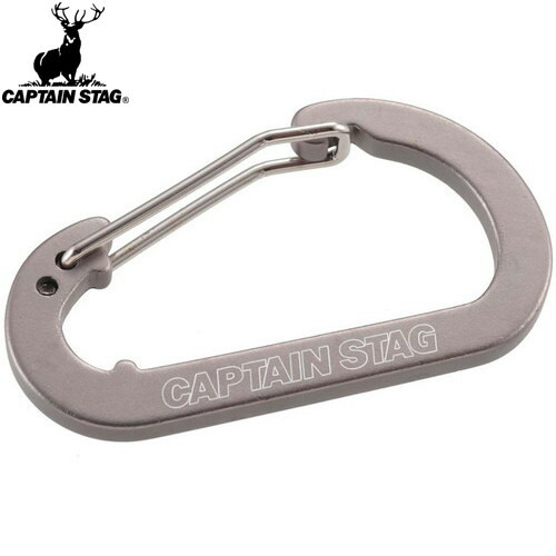 最安挑戦 キャプテンスタッグ Captain Stag Um1863 アルミアクセサリー フラットdカラビナ ｍ チタングレーキャンプ アウトドア からびな カラビナ キーホルダー リング 登山 トレッキング Rcp