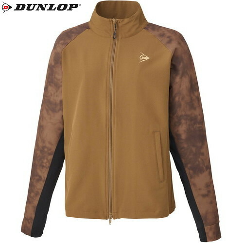 ■送料無料■【DUNLOP】ダンロップテニス DAF5420W-659 TRACK JACKET[ブラウン][テニス/ソフトテニス/トレーニングウェア/長袖/長そで/ジャージ/吸水/UVカット/部活/クラブ/レディース]【RCP】｜トランスポーツ