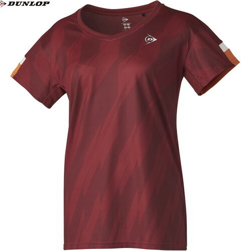 ■貨物輸送無料■【DUNLOP】ダンロップテニス DAP1562W GAME SHIRT[バーガンディ][庭球/トップス/半袖/半そで/プルオーバー/半袖プルオーバー/取り組みプルオーバー/取り組み/レディース]【RCP】