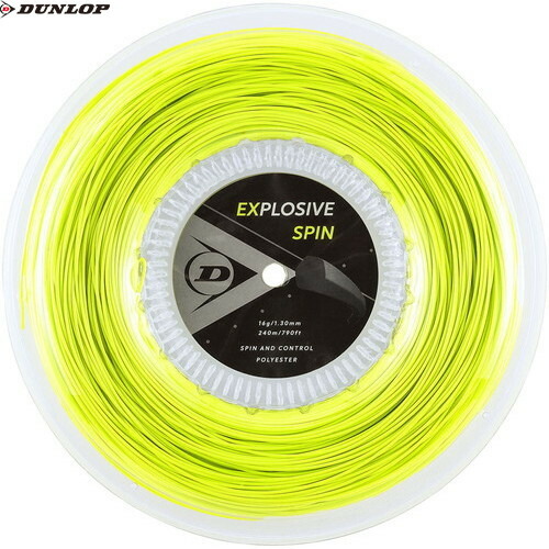 ■送料無料■【DUNLOP】ダンロップテニス DST12001-300 エクスプロッシブ・スピン ロールタイプ EXPLOSIVE SPIN[イエロー][テニス/硬式テニス/ロールタイプ/ストリング/硬式ガット/ポリエステル系]【RCP】