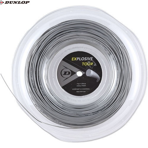 ■貨物輸送無料■【DUNLOP】ダンロップテニス DST12031-290 エクスプロッシブ・ツアー 一巻き手合い EXPLOSIVE TOUR[薄墨色][庭球/硬式庭球/一巻き手合い/より糸/硬式ガット/ポリエステル系]【RCP】