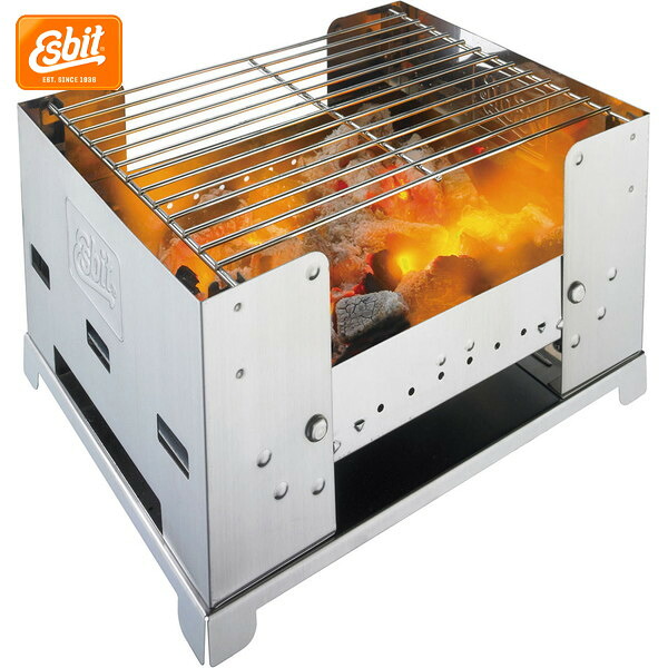 ■送料無料■【Esbit】エスビット ESBBQ300S0 チャコールグリルBBQ300 BBQ/たき火/焚火台/バーベキュー/コンロ/コンパクト/登山/キャンプ/調理/防災/避難/緊急/台風対策【RCP】｜トランスポーツ