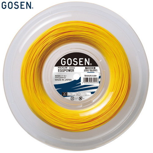 ■貨物輸送無料■▼GOSEN▼ゴーセン TS1012Y エッグ力強さ17 一巻き[黄色][庭球/硬式庭球/ガット/ストリングス/硬式庭球用/ゲージ:1.22～1.34粍/長さ:200m/原則として勝ち抜き戦楽器演奏者/部活/野球クラブ]【RCP】