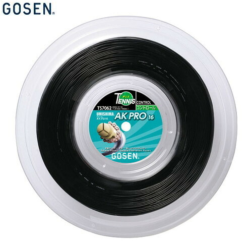 ■送料無料■▼GOSEN▼ゴーセン TS7062BK ウミシマ AKプロ16 ロール[ブラック][テニス/硬式テニス/ガット/ストリングス/硬式テニス用/ゲージ:1.31mm/長さ:240m/一般プレイヤー/部活/クラブ]【RCP】｜トランスポーツ