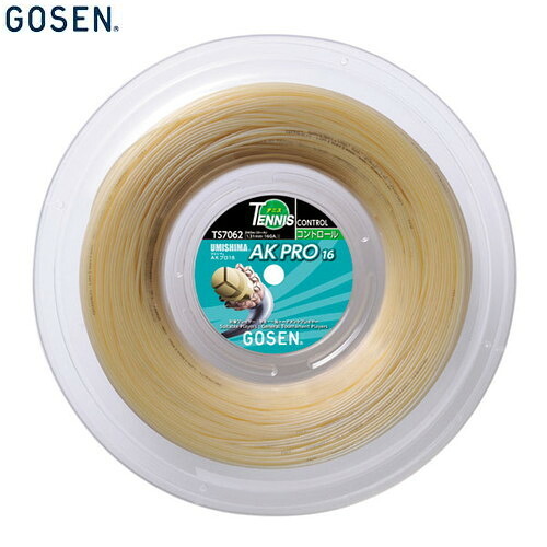 ■送料無料■▼GOSEN▼ゴーセン TS7062NA ウミシマ AK プロ 16 ロール[ナチュラル][テニス/硬式テニス/ガット/ストリングス/硬式テニス用/ゲージ:1.31mm/長さ:240m/一般プレイヤー/部活/クラブ]【RCP】｜トランスポーツ
