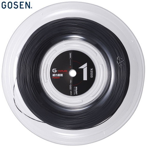 ■貨物輸送無料■▼GOSEN▼ゴーセン TSGT102BK 庭球 ガット ジー・ツアー・ワン 16 黒いこと 一巻き220m[黒いこと][庭球/硬式庭球/ガット/ストリングス/硬式庭球用/ゲージ:1.30粍/長さ:220m/部活/野球クラブ]【RCP】