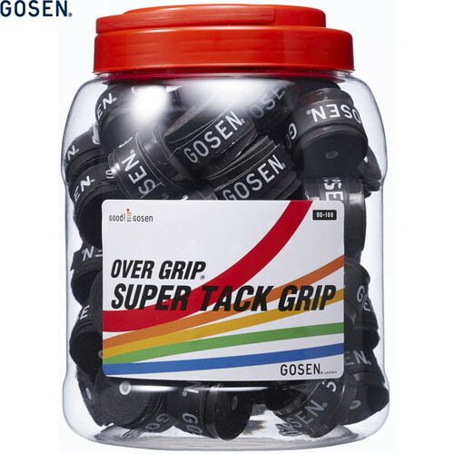 ■貨物輸送無料■【GOSEN】ゴーセン OG106BXBK スーパータックグリップ 60個入ボックス席[黒いこと][タック手持ち部分/オーバーグリップテープ/庭球手持ち部分/バドミントン手持ち部分/黒/60個仕掛ける]【RCP】