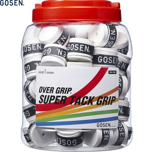 ■貨物輸送無料■【GOSEN】ゴーセン OG106BXWH スーパータックグリップ 60個入ボックス席[白いこと][タック手持ち部分/オーバーグリップテープ/庭球手持ち部分/バドミントン手持ち部分/白/60個仕掛ける]【RCP】