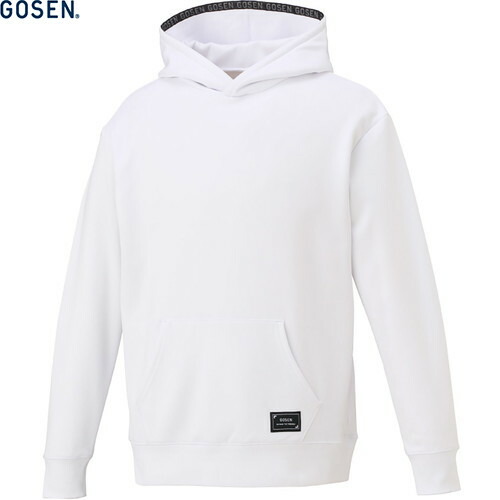 ■貨物輸送無料■【GOSEN】ゴーセン W2542-30 裏起毛伸ばすことパーカー[白いこと][ユニ一発やる/男女兼用/パーカー/読み合わせる着/形づくるお召しもの/ボンネット/フーディ/裏起毛]【RCP】