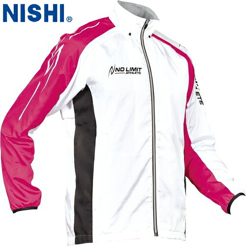 ■送料無料■【NISHI】ニシ・スポーツ NAS80-006J 3Dマルチブレーカージャケット【ホワイトXチェリーピンク】[ウィンドブレーカー/陸上競技/トラック競技/部活/練習/トレーニング/ソフトグリッド起毛/高密度生地/快適防風ジャケット]【RCP】｜トランスポーツ