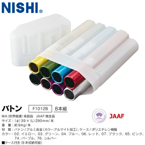 楽天市場】【NISHI ニシ・スポーツ】バトン 8本セット F1012B