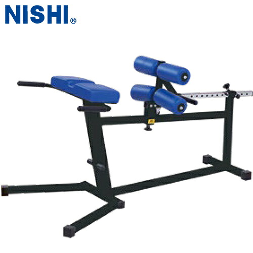 ※受注生産品[納期目安2か月程度]★メーカー直送品★【NISHI】ニシ・スポーツ T1040B バックエクステンション[体幹トレーニング器具/姿勢改善フィットネス機器/筋力強化トレーニング機器/背筋強化/調節可能トレーニング]※送料別途見積り【RCP】｜トランスポーツ
