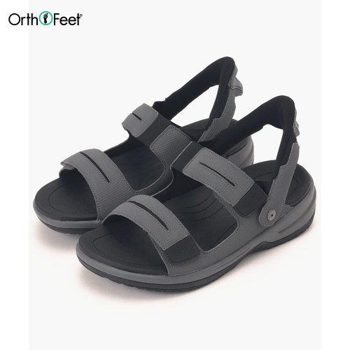 ■送料無料■【Orthofeet】オーソフィート OF11031W NEPTUNE ネプチューン[グレー]WIDE(3E相当)[シューズ/ハンズフリー/くつ/靴/タウンユース/旅行/アウトドア/サンダル/ベルトタイプ/メンズ/男性/紳士靴]【RCP】｜トランスポーツ