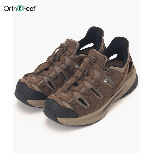■送料無料■【Orthofeet】オーソフィート OF11051W SATURN サタ&minus;ン[ブラウン]WIDE(3E相当)[シューズ/ハンズフリー/くつ/靴/ウォーキング/ひも付きシューズ/サンダル/メンズ/男性/紳士靴]【RCP】｜トランスポーツ