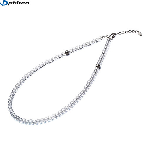 ■送料無料■【Phiten】ファイテン AQ808053 水晶ネックレス(5mm玉) 50cm[ネックレス/水晶/クリスタルアクセサリー/プレゼント/ギフト/お祝い/誕生日]【RCP】｜トランスポーツ 23,162円