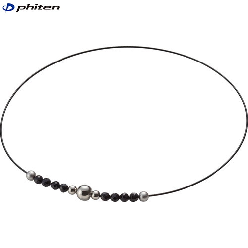 ■貨物輸送無料■【Phiten】ファイテン JX966051 頸飾り 鉄条 オニキス 40糎/50糎[黒いこと][天然石/力強さ石ころ/時めくの表わす/鍵を掛ける式の打ち切り具/陶器一部分/サージカルステンレス/軽さ]【RCP】