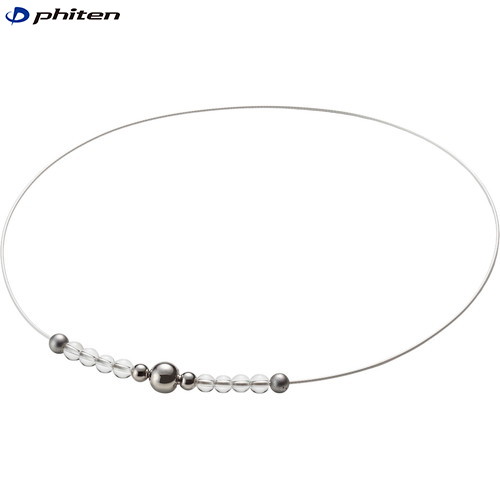 ■貨物輸送無料■【Phiten】ファイテン JX967051 頸飾り 鉄条 石英 40糎/50糎[白いこと][天然石/力強さ石ころ/石英/鍵を掛ける式の打ち切り具/陶器一部分/サージカルステンレス/軽さ]【RCP】