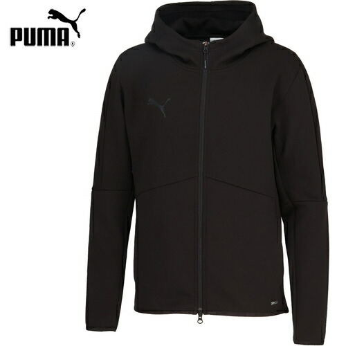 ■送料無料■<br>【PUMA】プーマ <br>660131 <br>サッカー PUMAFTBL トラベル フーデッド スウェット ジャケット 【PUMA Black】<br>[メンズ/スウェットジャケット/フード付き/スポーツウェア/トレーニング/吸汗速乾/軽量/動きやすい/春秋/ジム/人気/普段使い]<br>【RCP】