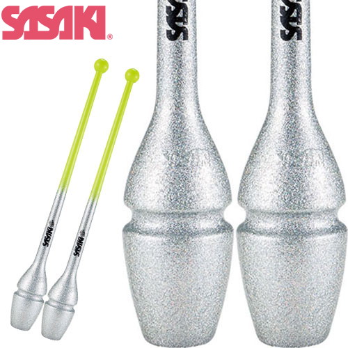 ★店卸し資産あり即納★■貨物輸送無料■\u003cBR\u003e【SASAKI】ササキ運動競技 M-34JKGH-F-LMYSI グラデーションラバーショートクラブ[ルミナスイエロー×しろがね色][新体操/こん棒/野球クラブ/CLUBS/Clubs/引きくらべる手具/F.I.G.(インターナショナル柔軟体操合従連衡)お墨付き品]【RCP】