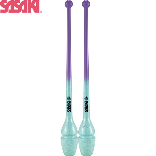■貨物輸送無料■【SASAKI】ササキ運動競技 M34GHF-VIICMI グラデーション天然ゴム野球クラブ[相撲取り草×内燃機関ペパーミント][新体操/こん棒/野球クラブ/CLUBS/突っ支い棒/新体操手具/レディース/F.I.G.(インターナショナル柔軟体操合従連衡)お墨付き品/44糎]【RCP】