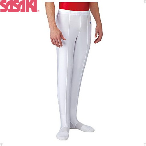 ■貨物輸送無料■【SASAKI】ササキ運動競技 SG2001-W トリコットジムパンツ[白いこと][器械体操/柔軟体操/ロングズボン下/御召しもの/メンズ/お坊っちゃん/成人男性/酉の方角すべり止め予防医学遣りくち]【RCP】