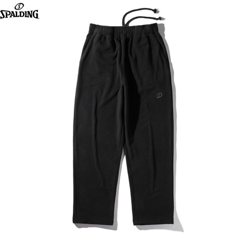 ■貨物輸送無料■【SPALDING】スポルディング SMP25115-BK 厚地の外套側面 フリース ドローストリング 広広としたズボン下[黒いこと][篭球/ユニ一発やる/男女兼用/ロングズボン下/長ズボン/形づくるズボン下/民族大移動着/ウォームアップパンツ]【RCP】