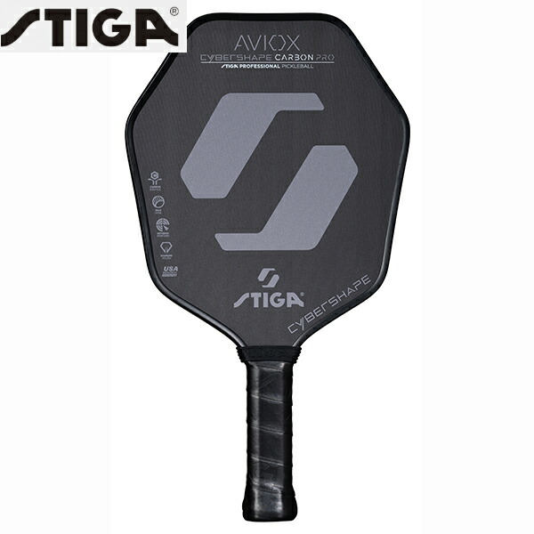 ■貨物輸送無料■【STIGA PICKLE BALL】スティガ ピックルボール パドル Pickleball Paddle Aviox Cybershape Carbon [USAPA 聞きとどける済み]アビオックス サイバーシェイプ 炭素[製造会社品番:3201-0201-00]【RCP】