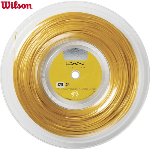 ■貨物輸送無料■【WILSON】ウイルソン WR83133011 LUXILON 4G 120 200M REEL GOLD 120[庭球/ガット/より糸/野球クラブ/部活/読み合わせる/形づくる]【RCP】