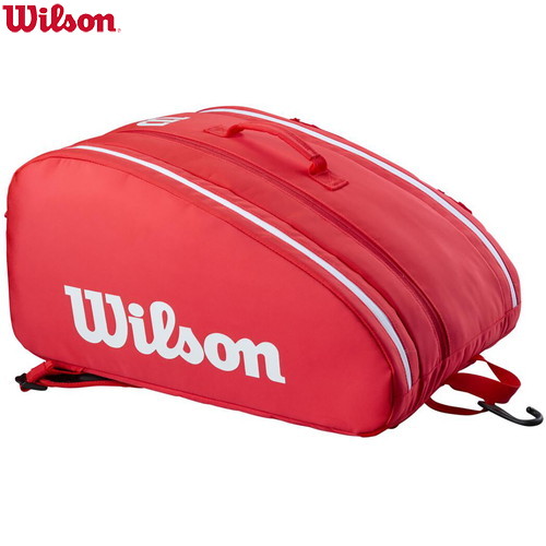 ■貨物輸送無料■【WILSON】ウイルソン WR89095010 PICKLEBALL SUPER TOUR RED BAG Red[ピックルボール/パドル御徒面子/御徒面子/うしろ側/野球クラブ/部活/読み合わせる/形づくる]【RCP】 スポーツバッグ-スポーツ・アウトドア