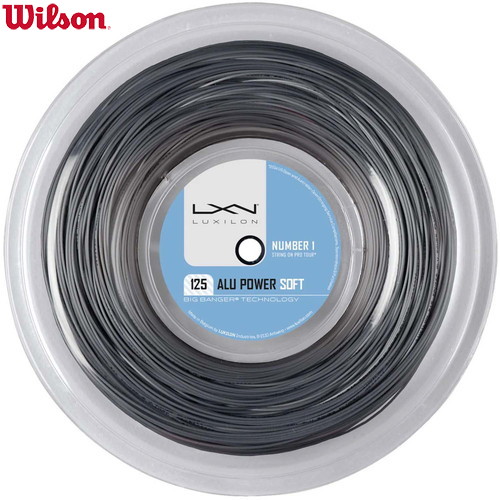 ■貨物輸送無料■【WILSON】ウイルソン WRZ990102 ALU POWER SOFT 125 200M REEL SI[庭球/ガット/より糸/野球クラブ/部活/読み合わせる/形づくる]【RCP】