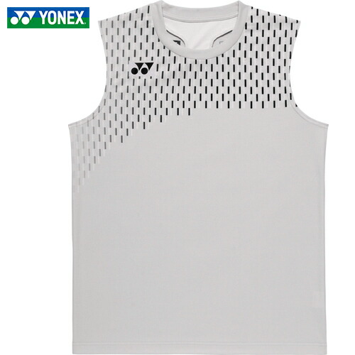 ■貨物輸送無料■\u003cBR\u003e【YONEX】ヨネックス\u003cBR\u003e10715-024 \u003cBR\u003eメンズゲームシャツ(ノースリーブ)\u003cBR\u003e【しろがね色薄墨色】\u003cBR\u003e[バドミントン/庭球/ノースリーブ/力くらべプルオーバー/吸汗速乾/通人となり/軽さ/動き分かりやすい/部活/訓練を受ける着/引きくらべる用/運動競技御召しもの/メンズウェア/夏用]\u003cBR\u003e【RCP】