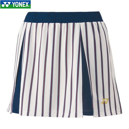 ■貨物輸送無料■【YONEX】ヨネックス 26178-011 ウィメンズスカート[白いこと][レディース/庭球/バドミントン/スコート/スカート/ボトムス/庭球スコート]【RCP】