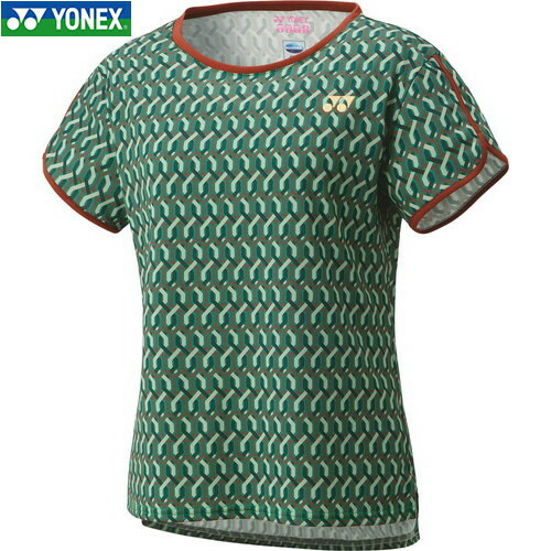 ■貨物輸送無料■【YONEX】ヨネックス 20803-455 ウィメンズゲームシャツ[岩礁緑であること][レディース/庭球/バドミントン/半袖/半そで/プルオーバー/半袖プルオーバー/取り組みプルオーバー/取り組み/トップス/運動競技お召しもの]【RCP】