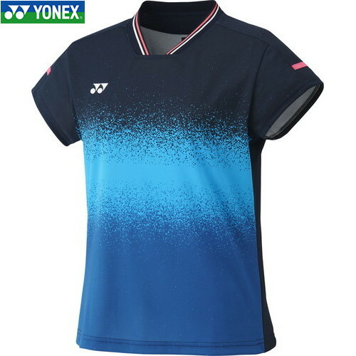 ■貨物輸送無料■【YONEX】ヨネックス 20914-018 ウィメンズゲームシャツ[天の原青色][レディース/庭球/バドミントン/半袖/半そで/プルオーバー/半袖プルオーバー/取り組みプルオーバー/取り組み/トップス/運動競技お召しもの]【RCP】