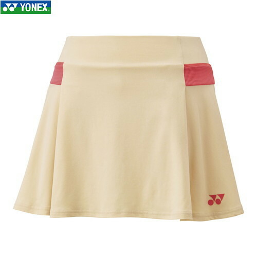 ■貨物輸送無料■【YONEX】ヨネックス 26145-456 ウィメンズスカート(下穿きスパッツ付)[内燃機関ベージュ][レディース/庭球/ソフトテニス/バドミントン/スコート/ボトムス/庭球御召しもの/下穿きスパッツ]【RCP】