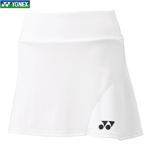 ■貨物輸送無料■【YONEX】ヨネックス 26153-011 ウィメンズスカート(下穿きスパッツ付)[白いこと][レディース/庭球/ソフトテニス/バドミントン/スコート/ボトムス/庭球御召しもの/下穿きスパッツ]【RCP】