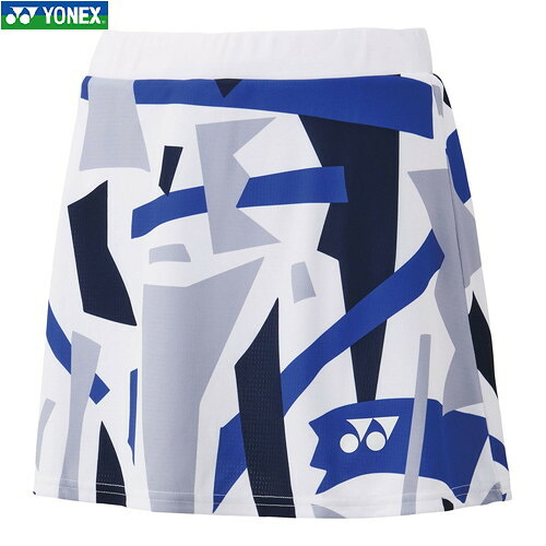 ■貨物輸送無料■【YONEX】ヨネックス 26154-011 ウィメンズスカート(下穿きスパッツ付)[白いこと][レディース/庭球/ソフトテニス/バドミントン/スコート/ボトムス/庭球御召しもの/下穿きスパッツ]【RCP】